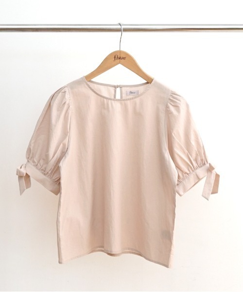 flower（フラワー）の「リボンカフブラウス（シャツ/ブラウス・レディース・ブラウン/ベージュ・FREE）」の5枚目の写真