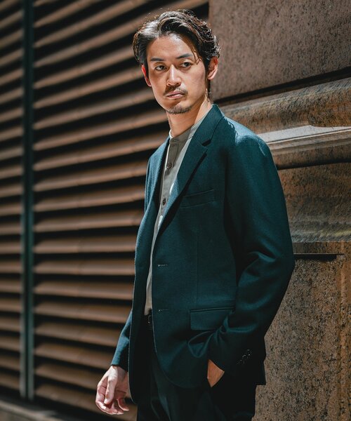 EDIFICE（エディフィス）の「SUPER 120’s ウールサキソニー 2ボタン ジャケット【セットアップ着用可能】（テーラードジャケット・メンズ・チャコールグレー/ブラック/ネイビー/ブラウン/グレー/ベージュ・SMALL/MEDIUM/LARGE/X-LARGE/XX-LARGE/X-SMALL）」の10枚目の写真