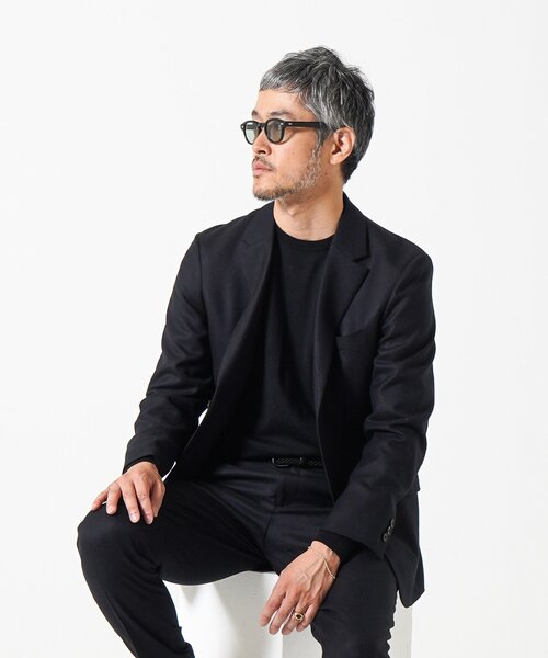 EDIFICE（エディフィス）の「SUPER 120’s ウールサキソニー 2ボタン ジャケット【セットアップ着用可能】（テーラードジャケット・メンズ・チャコールグレー/ブラック/ネイビー/ブラウン/グレー/ベージュ・SMALL/MEDIUM/LARGE/X-LARGE/XX-LARGE/X-SMALL）」の14枚目の写真