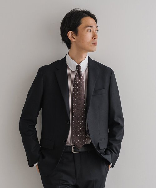 EDIFICE（エディフィス）の「SUPER 120’s ウールサキソニー 2ボタン ジャケット【セットアップ着用可能】（テーラードジャケット・メンズ・チャコールグレー/ブラック/ネイビー/ブラウン/グレー/ベージュ・SMALL/MEDIUM/LARGE/X-LARGE/XX-LARGE/X-SMALL）」の16枚目の写真