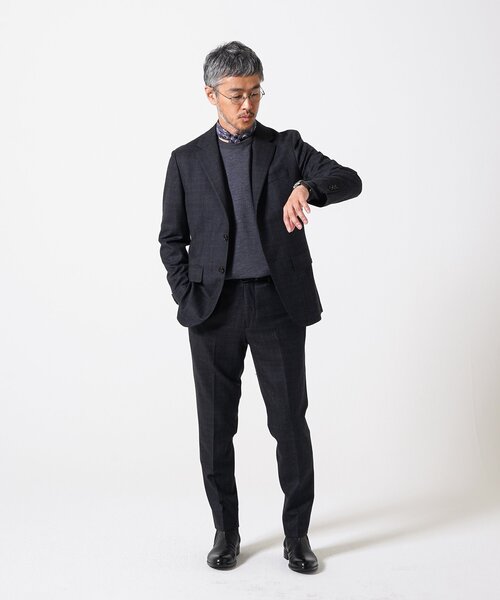 EDIFICE ウール テーラードジャケット 2点セット EDIFICE ジャケット テーラードジャケット SUPER 120's ウール