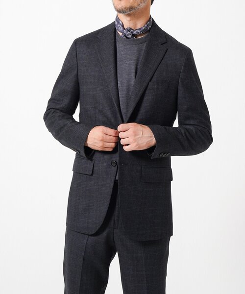 EDIFICE（エディフィス）の「SUPER 120’s ウールサキソニー 2ボタン ジャケット【セットアップ着用可能】（テーラードジャケット・メンズ・チャコールグレー/ブラック/ネイビー/ブラウン/グレー/ベージュ・SMALL/MEDIUM/LARGE/X-LARGE/XX-LARGE/X-SMALL）」の19枚目の写真