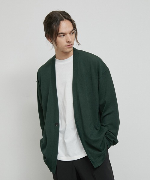 JUNRED(ジュンレッド)の「アンサンブルカーディガン(カーディガン/ボレロ・メンズ・ブラック/ベージュ系その他/モスグリーン/レンガ・L/LL/M)」の4枚目の写真