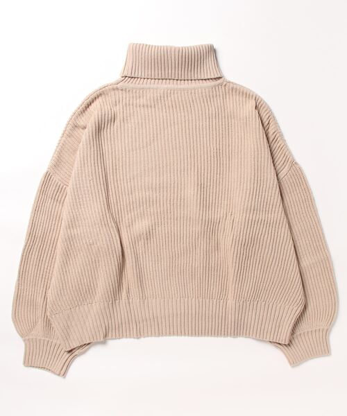 alotta(アロッタ)の「バルーン袖ハイネックニット(ニット/セーター・レディース・モカ/ライトベージュ・M/L/LL/3L)」の3枚目の写真