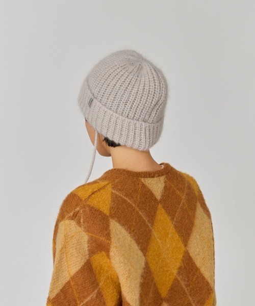 OVERRIDE（オーバーライド）の「OVERRIDE  MOHAIR TRES MIX WATCH（ニットキャップ/ビーニー・レディース・グレー/グリーン/オレンジ・57~59cm）」の7枚目の写真