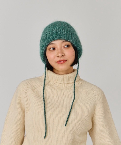 OVERRIDE（オーバーライド）の「OVERRIDE  MOHAIR TRES MIX WATCH（ニットキャップ/ビーニー・レディース・グレー/グリーン/オレンジ・57~59cm）」の10枚目の写真