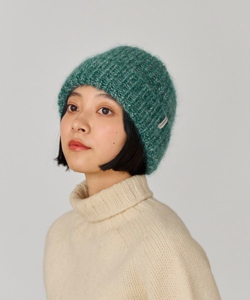 OVERRIDE（オーバーライド）の「OVERRIDE  MOHAIR TRES MIX WATCH（ニットキャップ/ビーニー・レディース・グレー/グリーン/オレンジ・57~59cm）」の13枚目の写真