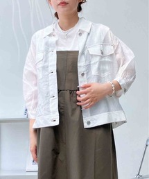 〇ダブルポケットカジュっと5分袖ジャケット