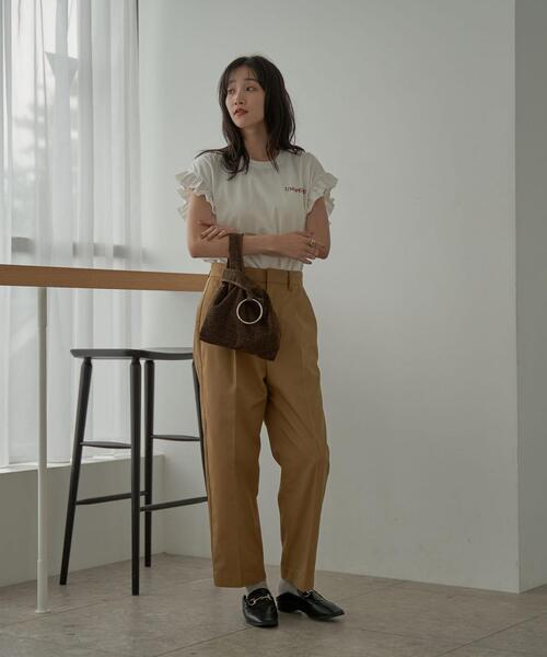 coen（コーエン）の「ワンタックテーパードチノパンツ（チノパンツ・レディース・ブラック/ベージュ・S/M/L）」の10枚目の写真