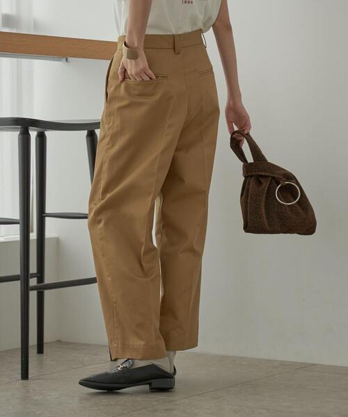 coen（コーエン）の「ワンタックテーパードチノパンツ（チノパンツ・レディース・ブラック/ベージュ・S/M/L）」の14枚目の写真