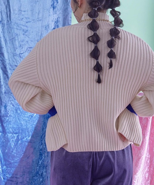 miette(ミエット)の「キャンディスリーブハイネックリブニット(ニット/セーター・レディース・カーキ/レッド/アイボリー・FREE)」の22枚目の写真