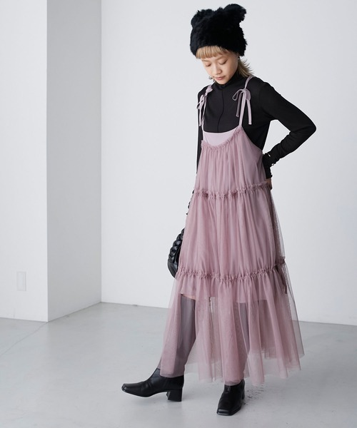 forksy.（フォルクシー）の「【forksy.】ロングファーくまみみニット帽（ニットキャップ/ビーニー・レディース・ライトベージュ/ブラック・FREE）」の6枚目の写真
