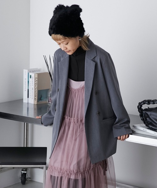 forksy.（フォルクシー）の「【forksy.】ロングファーくまみみニット帽（ニットキャップ/ビーニー・レディース・ライトベージュ/ブラック・FREE）」の10枚目の写真