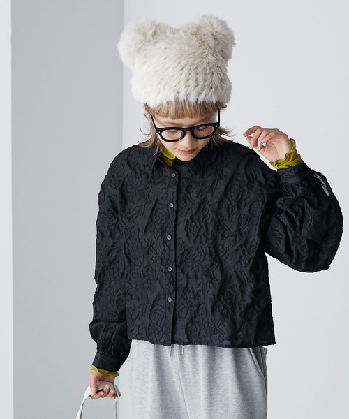forksy.（フォルクシー）の「【forksy.】ロングファーくまみみニット帽（ニットキャップ/ビーニー・レディース・ライトベージュ/ブラック・FREE）」の14枚目の写真