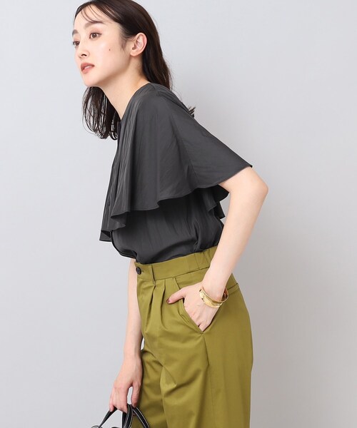極美品　アンタイトル ブラウス　トップス　ブラウン系 UNTITLED｜アンタイトルのシャツ/ブラウス（ブラウン/茶色系
