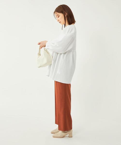 新品未使用green label relaxing サッカーボリュームブラウス green label relaxing（グリーンレーベルリラクシング）の