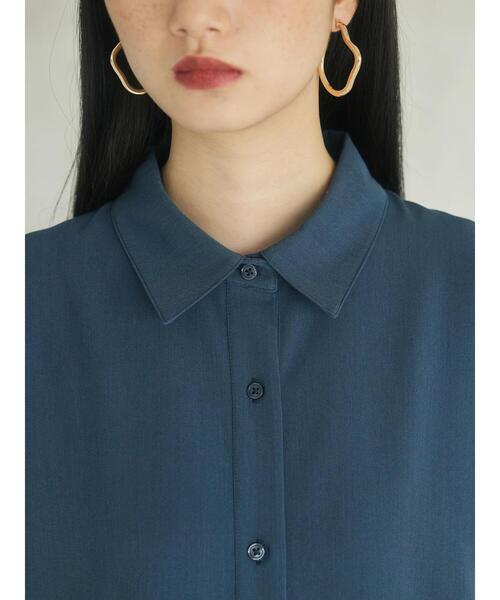 Green　Parks（グリーンパークス）の「a.　プリーツシャツワンピース（シャツワンピース・レディース・グレー/ベージュ・FREE）」の10枚目の写真