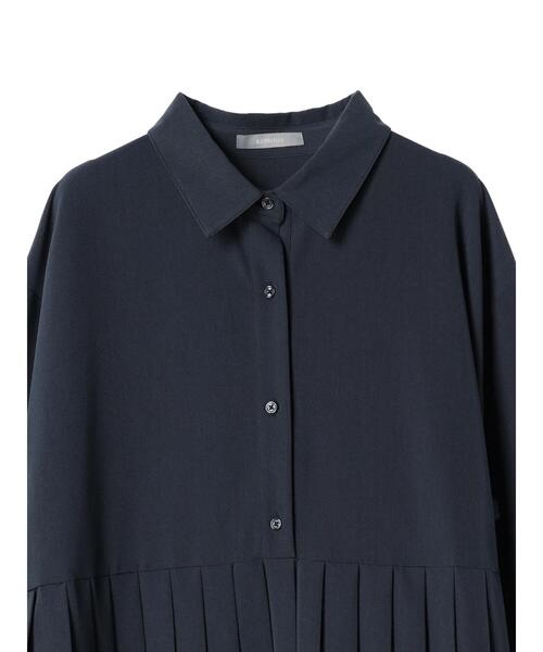 Green　Parks（グリーンパークス）の「a.　プリーツシャツワンピース（シャツワンピース・レディース・グレー/ベージュ・FREE）」の21枚目の写真