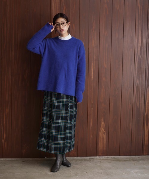Pierrot（ピエロ）の「サムホールシャギーニット クルーネック（ニット/セーター・レディース・ホワイト系その他/ブルー/オフホワイト/ネイビー/グレー・M/L）」の22枚目の写真
