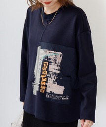 BRODIAEA レーヨン素材プリントプルオーバー