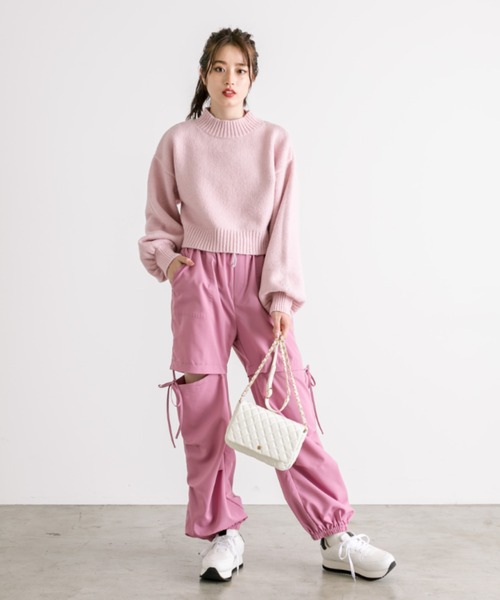 OLIVE des OLIVE(オリーブデオリーブ)の「マストなマシュマロニット 1032050230(ニット/セーター・レディース・ブラック/イエロー/オフホワイト/ラベンダー/ピンク/ライトグレー・FREE)」の8枚目の写真