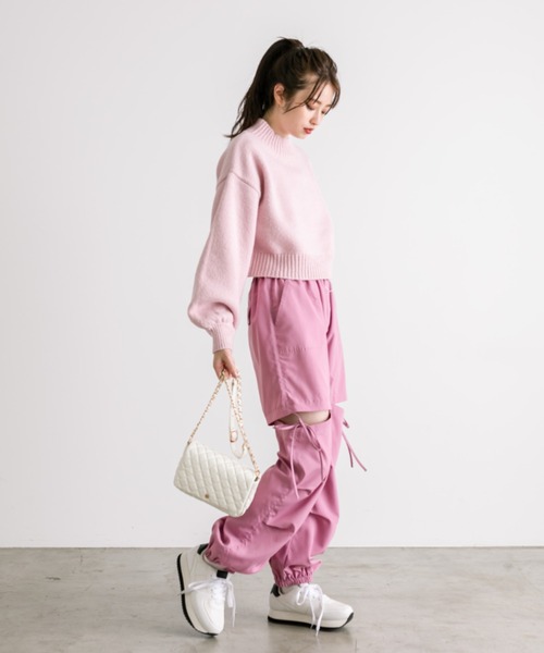 OLIVE des OLIVE(オリーブデオリーブ)の「マストなマシュマロニット 1032050230(ニット/セーター・レディース・ブラック/イエロー/オフホワイト/ラベンダー/ピンク/ライトグレー・FREE)」の9枚目の写真