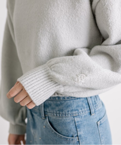 OLIVE des OLIVE(オリーブデオリーブ)の「マストなマシュマロニット 1032050230(ニット/セーター・レディース・ブラック/イエロー/オフホワイト/ラベンダー/ピンク/ライトグレー・FREE)」の19枚目の写真