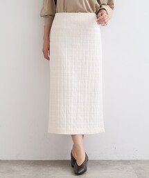 INDIVI | 【洗える／スタイルアップ】ツィード調ジャカードスカート(スカート)