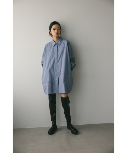 スタイルミキサー ピンタックロングシャツ STYLEMIXER（スタイルミキサー）の「ピンタックロングシャツ