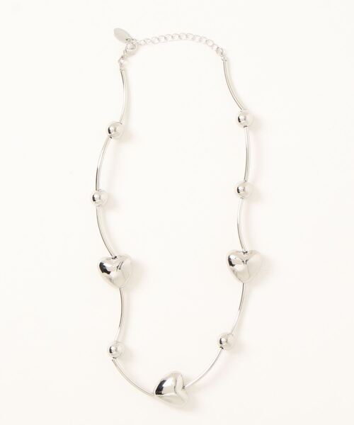 LOWRYS FARM（ローリーズファーム）の「ハートボールネックレス　978730（ネックレス・レディース・シルバー/ゴールド/シルバー系その他・FREE）」の2枚目の写真