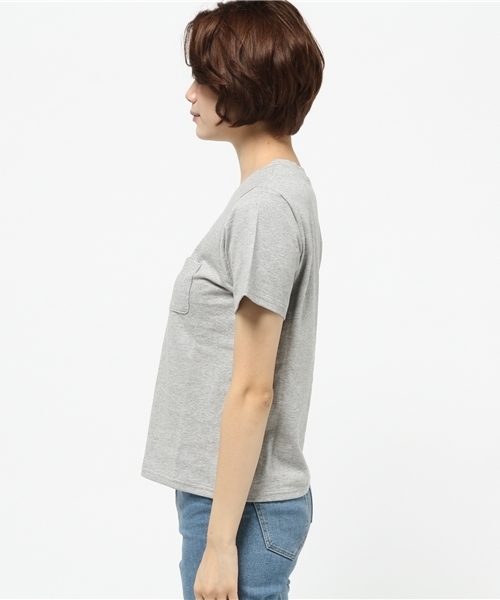 CIAOPANIC（チャオパニック）の「【Ciaopanic】　VネックポケTee（Tシャツ/カットソー・レディース・ホワイト/グレー/ネイビー・FREE）」の5枚目の写真