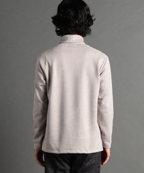 HIDEAWAYS NICOLE（ハイダウェイニコル）の「ポンチスウェードオフタートルプルオーバー（Tシャツ/カットソー・メンズ・オフホワイト/ブラック系その他/ブラック/シルバーグレー・MEDIUM/X-LARGE/LARGE）」の6枚目の写真