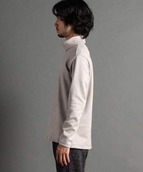 HIDEAWAYS NICOLE（ハイダウェイニコル）の「ポンチスウェードオフタートルプルオーバー（Tシャツ/カットソー・メンズ・オフホワイト/ブラック系その他/ブラック/シルバーグレー・MEDIUM/X-LARGE/LARGE）」の7枚目の写真