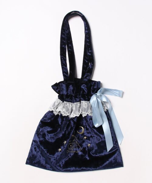 salle de bal（サルデバル）の「MOOMIN / ムーミン レース&ベロア トートバッグ WNI velorTOTE（トートバッグ・レディース・レッド/ネイビー・FREE）」の2枚目の写真