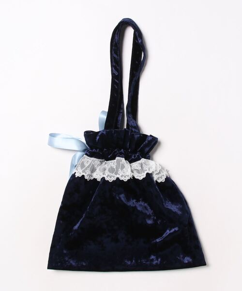 salle de bal（サルデバル）の「MOOMIN / ムーミン レース&ベロア トートバッグ WNI velorTOTE（トートバッグ・レディース・レッド/ネイビー・FREE）」の3枚目の写真