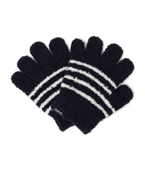 SHIPS（シップス）の「SHIPS KIDS:マシュマロ ボーダー グローブ（手袋・キッズ・グレー/ラベンダー/ネイビー・SMALL/MEDIUM）」の3枚目の写真