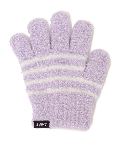SHIPS（シップス）の「SHIPS KIDS:マシュマロ ボーダー グローブ（手袋・キッズ・グレー/ラベンダー/ネイビー・SMALL/MEDIUM）」の4枚目の写真