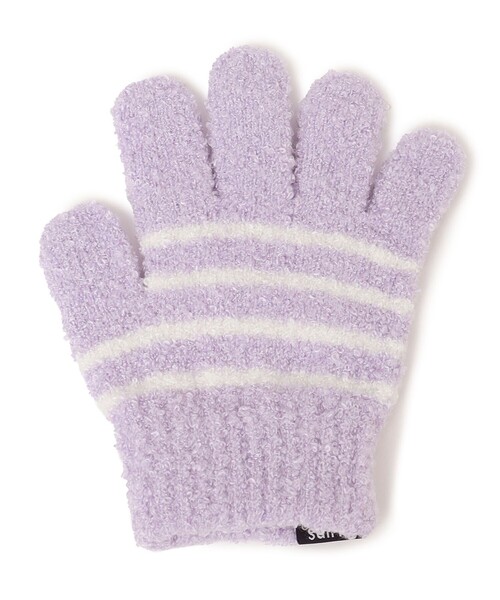 SHIPS（シップス）の「SHIPS KIDS:マシュマロ ボーダー グローブ（手袋・キッズ・グレー/ラベンダー/ネイビー・SMALL/MEDIUM）」の5枚目の写真