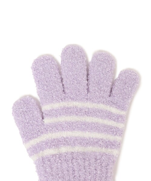 SHIPS（シップス）の「SHIPS KIDS:マシュマロ ボーダー グローブ（手袋・キッズ・グレー/ラベンダー/ネイビー・SMALL/MEDIUM）」の6枚目の写真