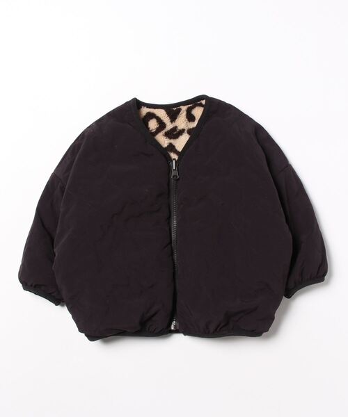 BABYDOLL（ベビードール）の「通販限定 ボア×キルト リバーシブル 中綿ブルゾン 8667K（ダウンジャケット/コート・キッズ・ベージュ/ナチュラル/サンドベージュ/ダークブラウン系/オフホワイト・130cm/110cm/100cm/150cm/140cm/90cm/120cm）」の7枚目の写真
