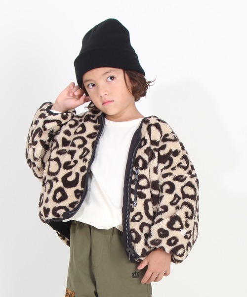 BABYDOLL（ベビードール）の「通販限定 ボア×キルト リバーシブル 中綿ブルゾン 8667K（ダウンジャケット/コート・キッズ・ベージュ/ナチュラル/サンドベージュ/ダークブラウン系/オフホワイト・130cm/110cm/100cm/150cm/140cm/90cm/120cm）」の16枚目の写真