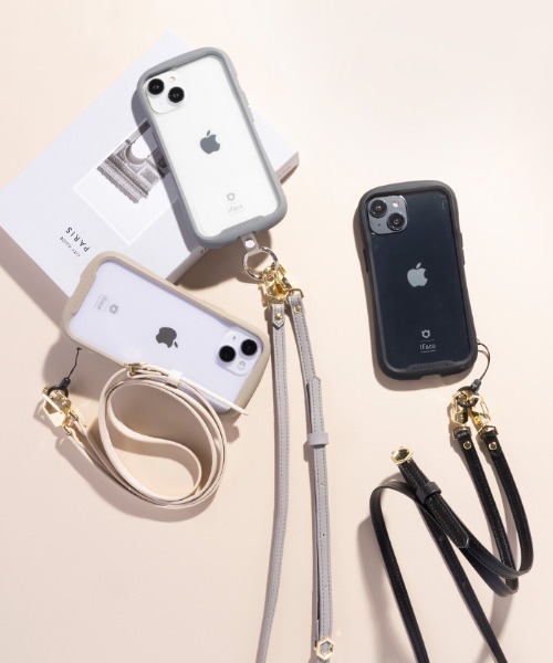 iFace(アイフェイス)の「iFace Hang and ショルダーストラップ (PUレザー)(スマホグッズ・レディース・ブラック/グレー/ベージュ・FREE)」の5枚目の写真