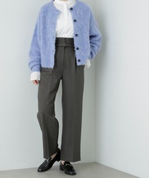 N.（N. Natural Beauty Basic） | 【S Size Line】◆ウォームタッチベルト付ストレートパンツ(スラックス)