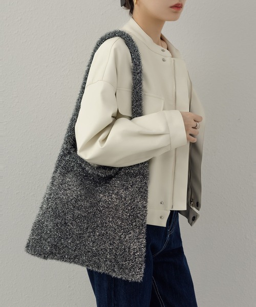 LA VORAGINE(ラ ヴォラジネ)の「ラメ入りハンドバッグ(ハンドバッグ・レディース・パープル/ゴールド/シルバー/ブラック/レッド/チャコールグレー/ブルー/ピンク・FREE)」の18枚目の写真