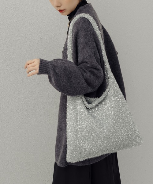 LA VORAGINE(ラ ヴォラジネ)の「ラメ入りハンドバッグ(ハンドバッグ・レディース・パープル/ゴールド/シルバー/ブラック/レッド/チャコールグレー/ブルー/ピンク・FREE)」の22枚目の写真