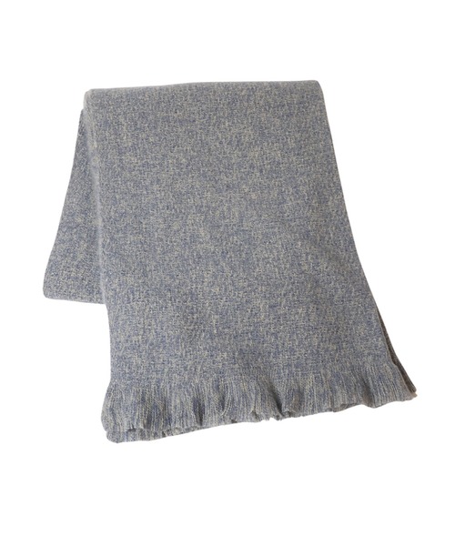 14+（イチヨンプラス）の「MIXフリンジストール（ストール/ショール・レディース・チャコールグレー/ベージュ/イエロー/ブルー/ピンク・FREE）」の3枚目の写真