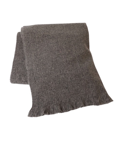 14+（イチヨンプラス）の「MIXフリンジストール（ストール/ショール・レディース・チャコールグレー/ベージュ/イエロー/ブルー/ピンク・FREE）」の6枚目の写真