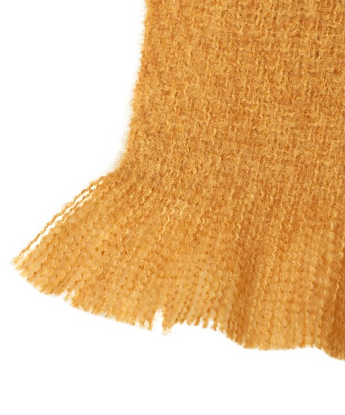 14+（イチヨンプラス）の「MIXフリンジストール（ストール/ショール・レディース・チャコールグレー/ベージュ/イエロー/ブルー/ピンク・FREE）」の8枚目の写真