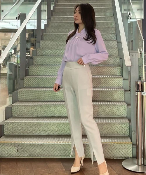 PINKY&DIANNE(ピンキーアンドダイアン)の「◆センタースリットセットアップパンツ(その他パンツ・レディース・ブラック/グレー・38/36)」の6枚目の写真