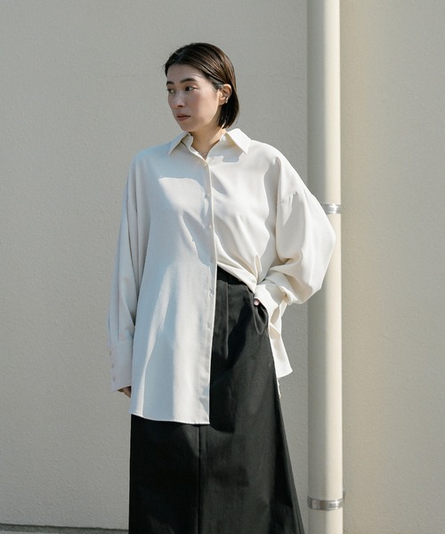 select MOCA（セレクトモカ）の「ハイウエストタックAラインスカート（スカート・レディース・ブラック/ベージュ・MEDIUM/LARGE）」の17枚目の写真